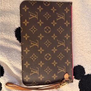 LOUIS VUITTON Monogram Neverfull MM GM Pochette Pivoine